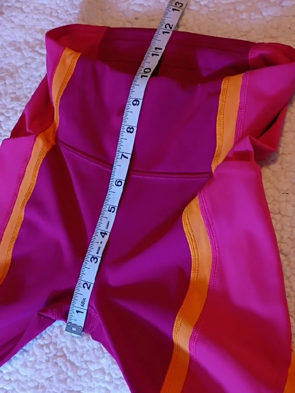 High-Rise Colorblock Active Leggings in Burgundy, Pink &‎ Yellow